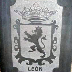 Escudo de Le�n en pizarra